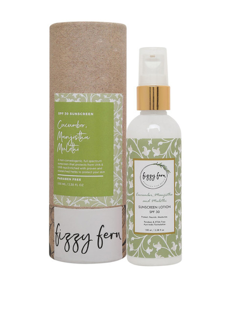 

Fizzy Fern Unisex SPF 30 Sunscreen 100 ml, White