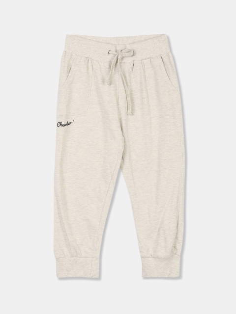 

Cherokee Girls White Solid Straight-Fit Joggers