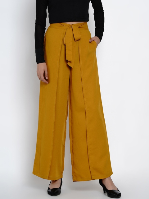 

Texco Women Mustard Yellow Regular Fit Solid Culottes