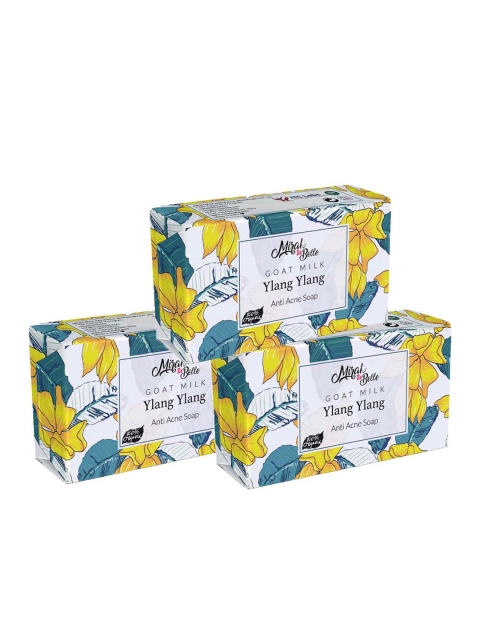 

Mirah Belle Pack of 3 Goat Milk Ylang Ylang Anti Acne Soap 75 gm (each), Yellow