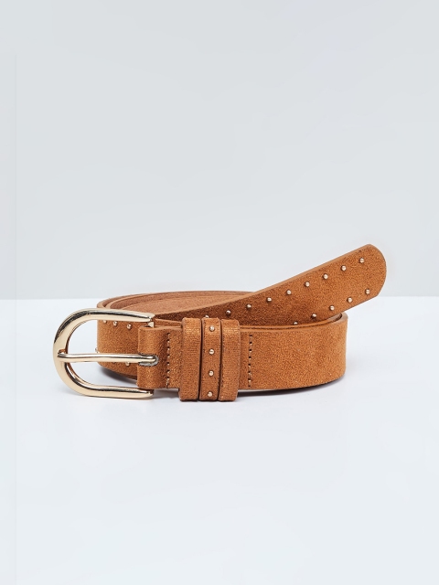 

max Women Tan Brown Solid Belt