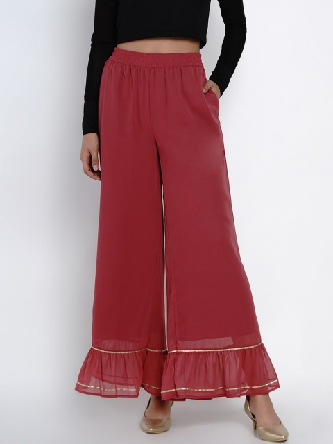 

Texco Women Pink Regular Fit Solid Culottes