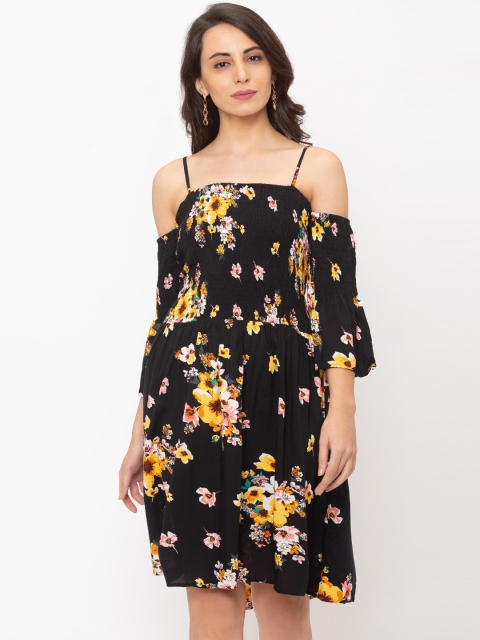 

Globus Women Black Printed A-Line Dress
