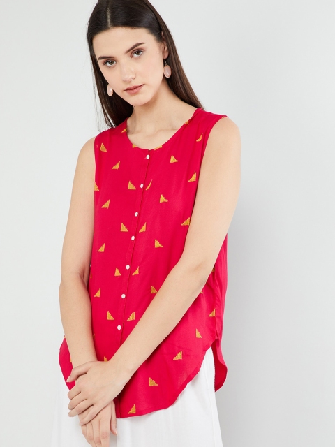 

max Women Red Printed Top