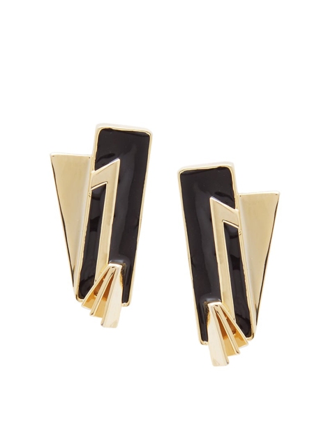 

shaze Black Gold-Plated Acroamatic Studs