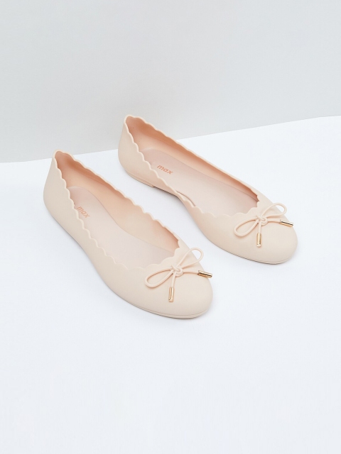 

max Women Beige Solid Ballerinas