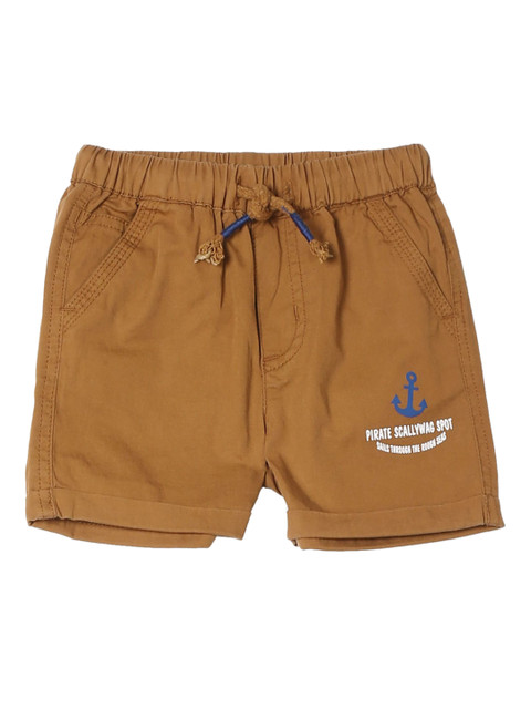 

Donuts Infant Boys Khaki Brown Solid Regular Shorts