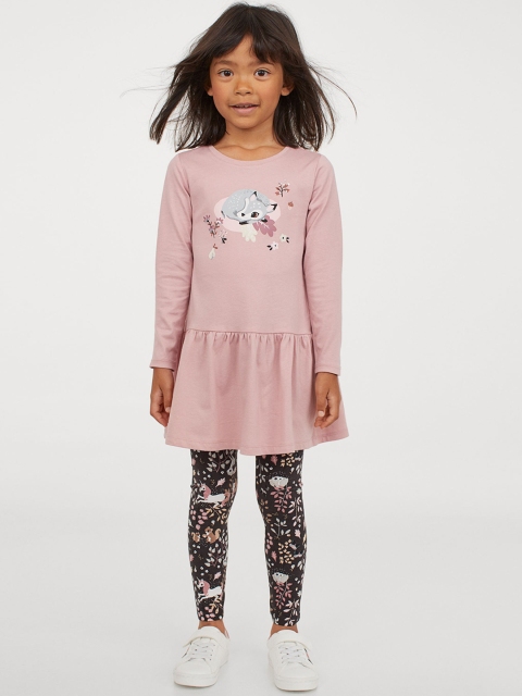 H&M Girls Pink 2-Piece Cotton Set