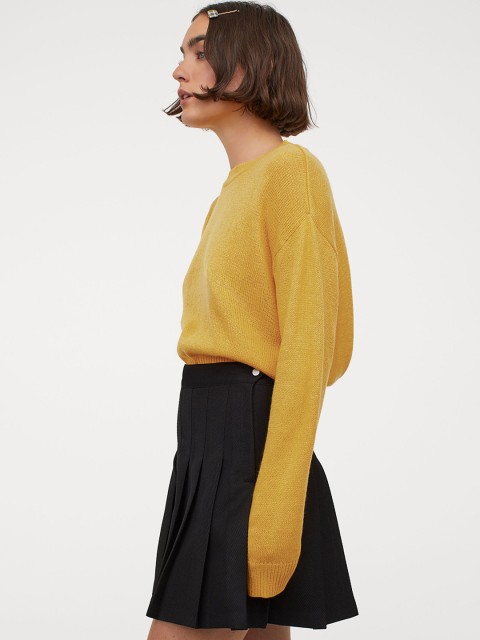 

H&M Women Yellow Knitted jumper