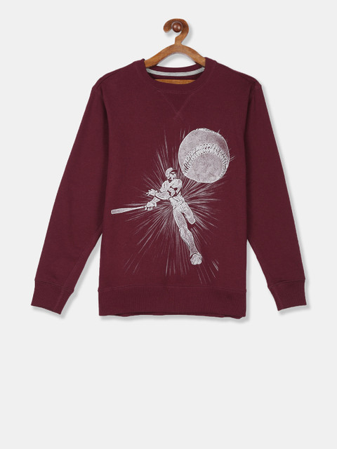 

The Childrens Place Boys Red Printed Sweatshirt