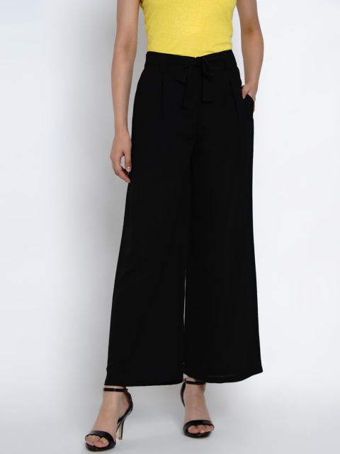 

Texco Women Black Regular Fit Solid Parallel Trousers