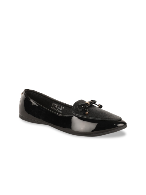 

Bata Women Black Solid Loafers