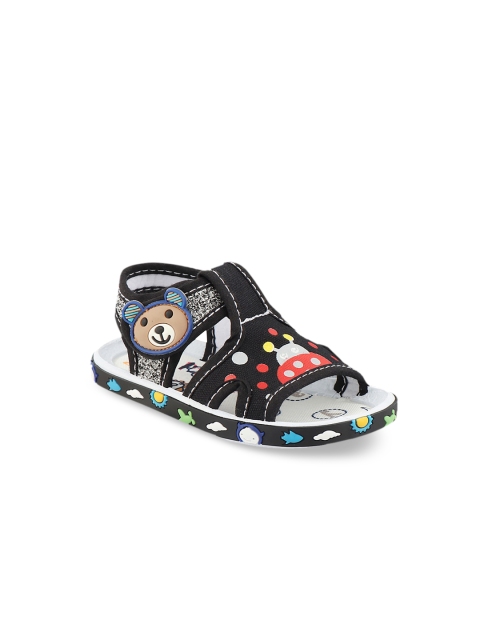 

Rex Unisex Kids Black Printed Comfort Sandals