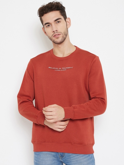 

NEVA Men Rust Printed Round Neck T-shirt