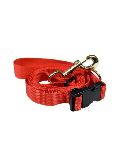 

Heads Up For Tails Red Solid Adjustable Dog Leash