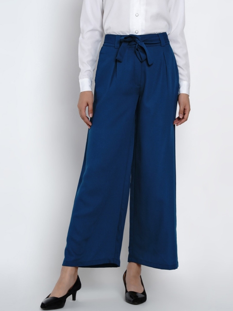 

Texco Women Blue Regular Fit Solid Parallel Trousers