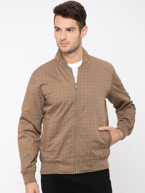 

Globus Men Brown Checked Bomber