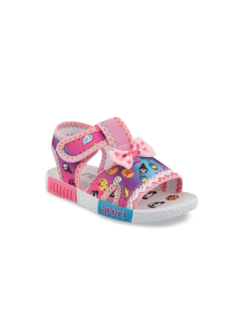 

Rex Unisex Kids Pink Printed Comfort Sandals
