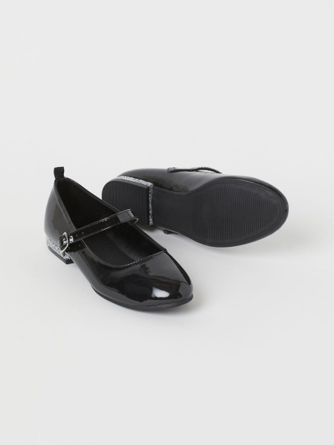 

H&M Girls Black Heeled Ballet Pumps