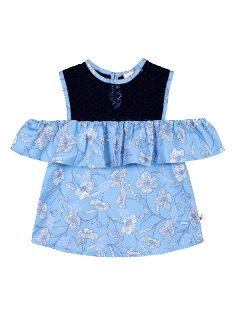 

Budding Bees Girls Blue Printed Top