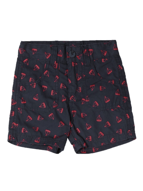 

Donuts Boys Navy Blue Printed Regular Shorts