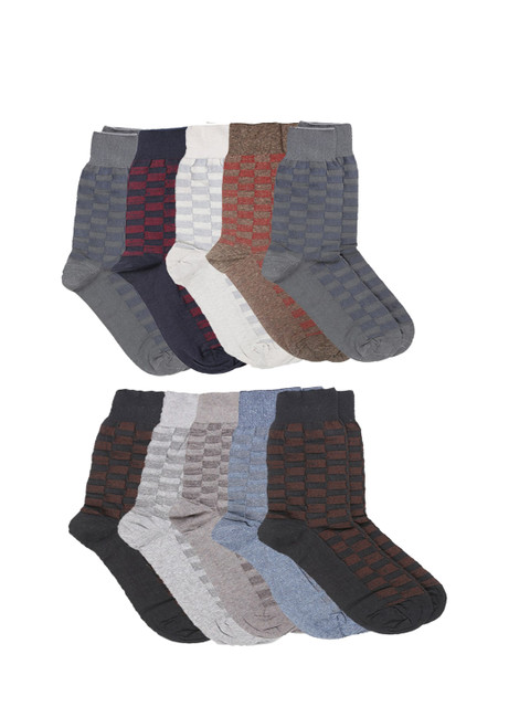 

Dollar Men Pack Of 10 Assorted Calf-Length Socks