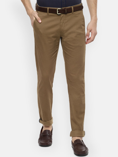 

Van Heusen Sport Men Khaki Slim Fit Printed Regular Trousers
