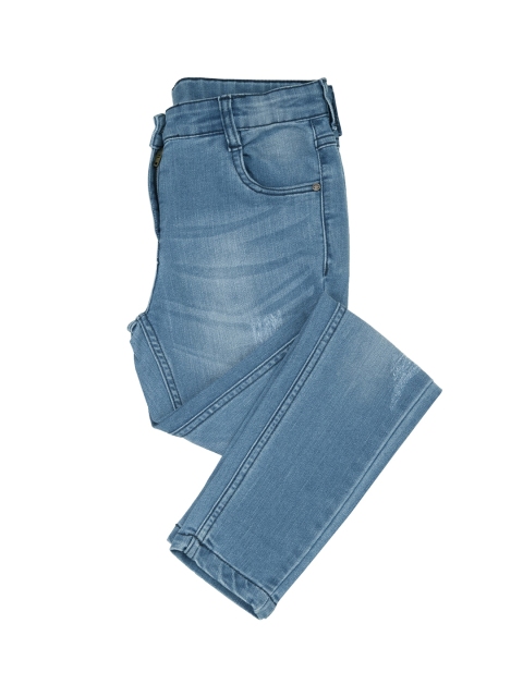 

Cherokee Girls Blue Slim Fit Mid-Rise Low Distress Stretchable Jeans