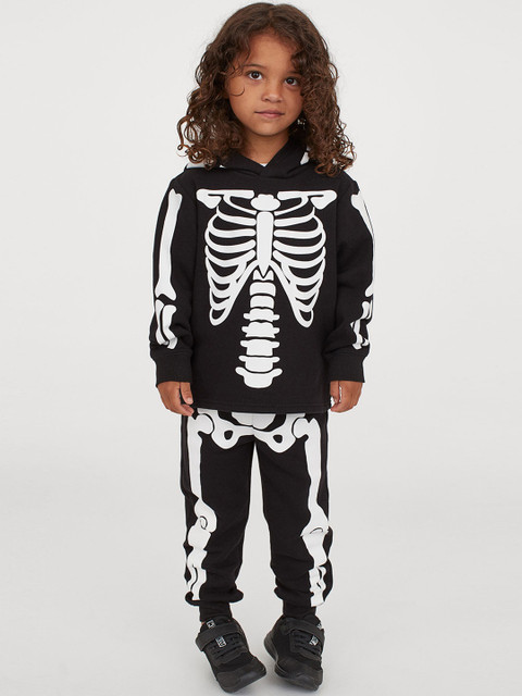 

H&M Girls Black 2-Piece Printed Set