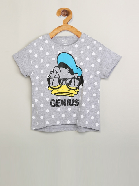 max Girls Grey Printed Top