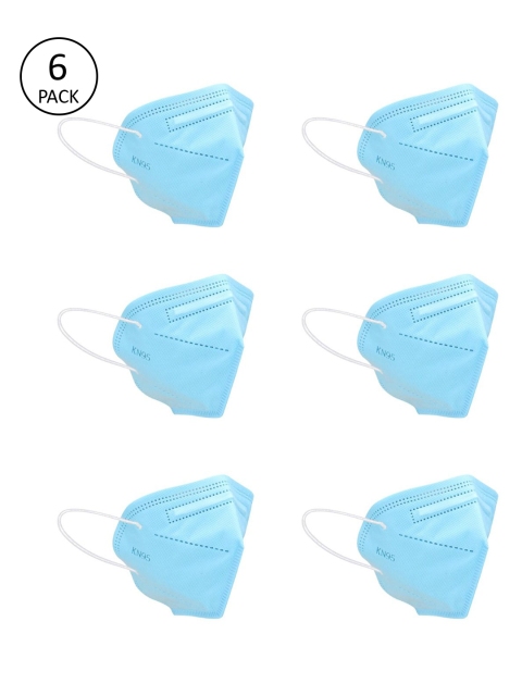 

OOMPH Unisex Pack of 6 Pcs Blue 5-Ply Reusable N95 Masks