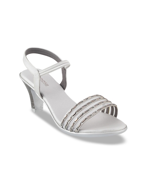 

Mochi Women Silver-Toned Embellished Heels