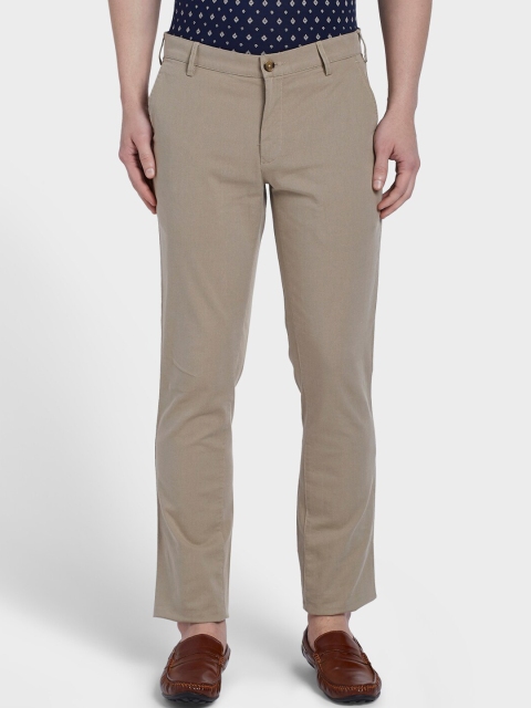 

ColorPlus Men Khaki Regular Fit Solid Regular Trousers