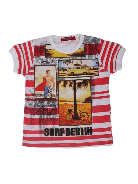 

Noddy Boys Red & Grey Printed Round Neck T-shirt