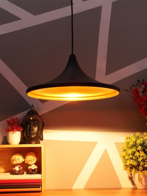

LUXSUN Black Solid Circular Ceiling Lamp