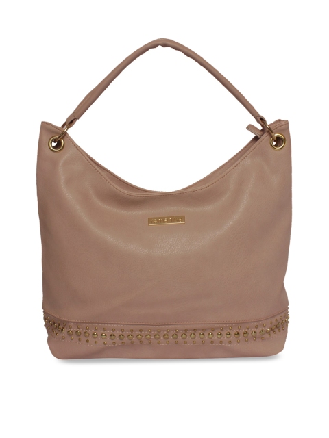 

Remanika Pink Solid Hobo Bag