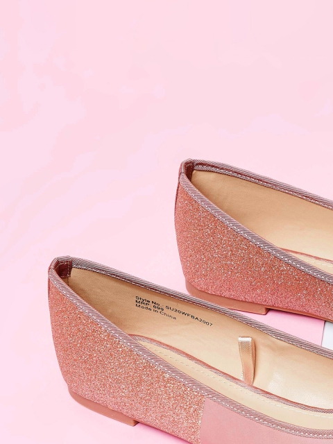 

max Women Pink Solid PU Ballerinas