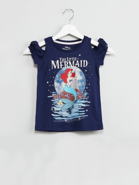 

max Girls Blue Printed Top