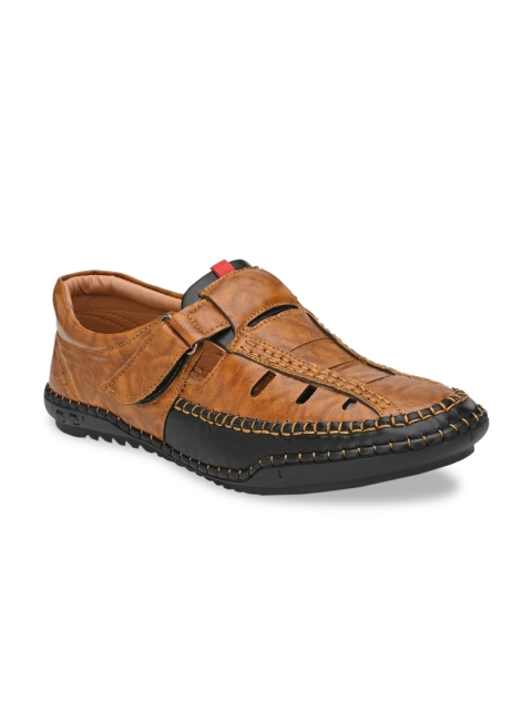 

AfroJack Men Tan Brown Shoe-Style Sandals