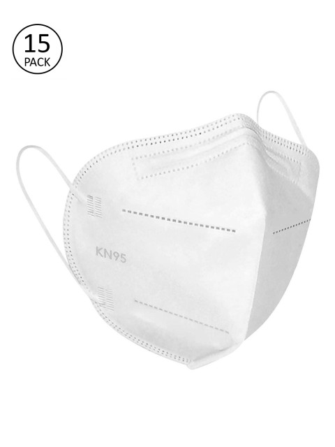 

OOMPH Unisex Pack of 15 Pcs White 5-Ply Reusable N95 Masks