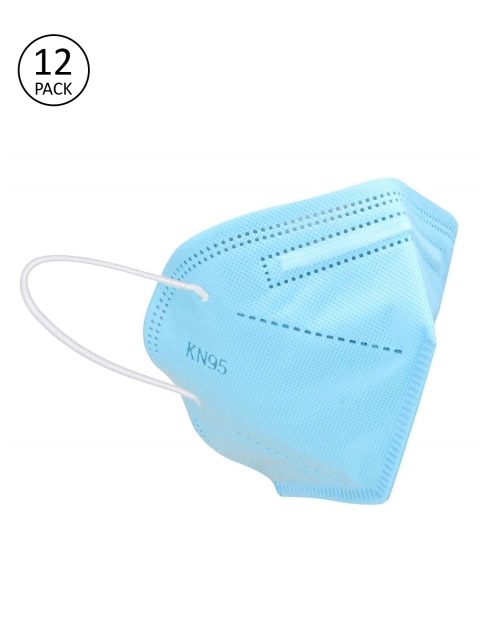 

OOMPH Unisex Pack of 12 Pcs Blue 5-Ply Reusable N95 Masks
