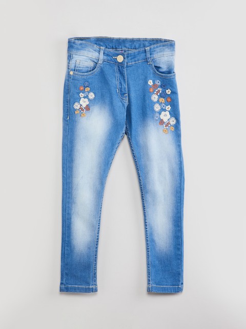 

max Girls Blue Regular Fit Mid-Rise Clean Look Jeans