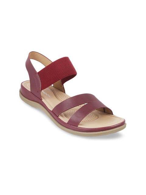 

Mochi Women Maroon Solid Open Toe Flats