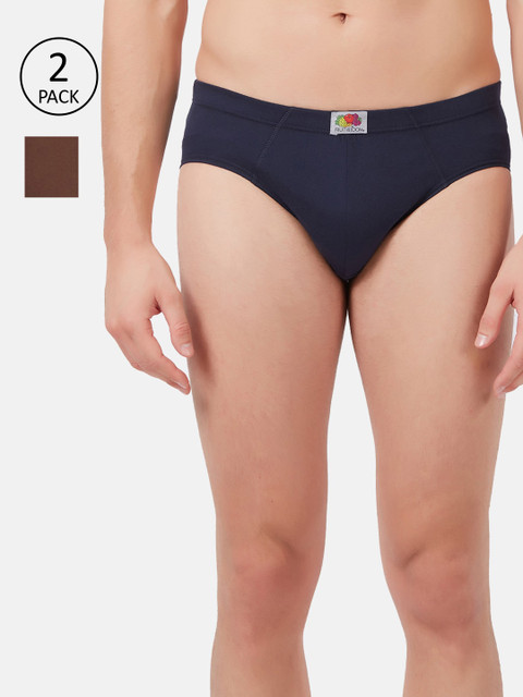 

Fruit of the loom Men Pack Of 2 Solid Hipster Briefs MHB01-2P-A1S4, Navy blue