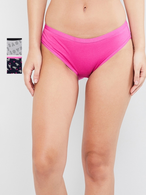 

max Women Pack Of 3 Hipster Briefs SU19LH01NAVY, Pink