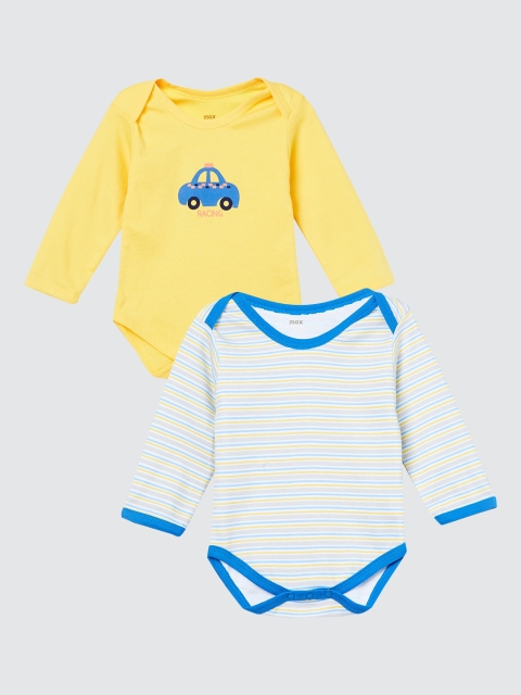 

max Infant Boys Pack Of 2 Bodysuits, Multi