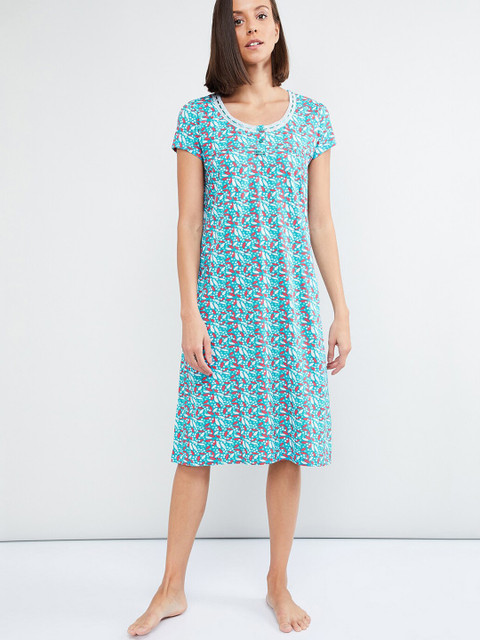 

max Green Printed Nightdress