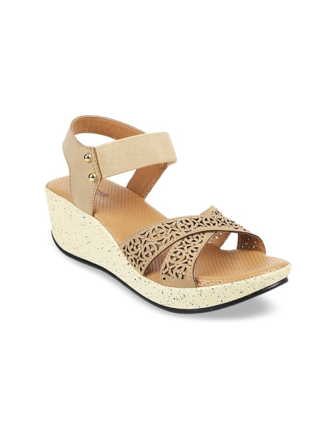 

Mochi Women Beige Solid Heels