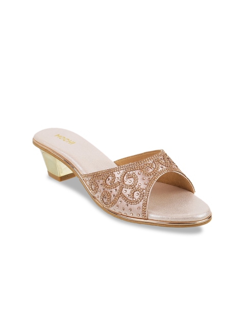 

Mochi Women Gold-Toned Embellished Sandals