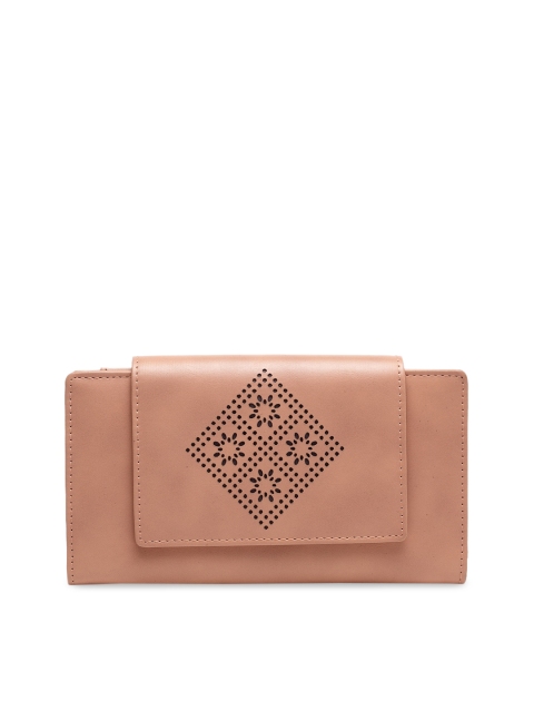 

Butterflies Women Beige Self Design Two Fold Wallet